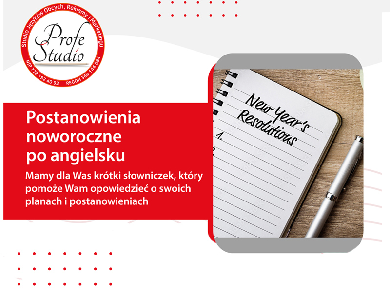Postanowienia noworoczne - krótki słownik